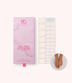 Pink Gellac 418 Meringue Pink pedicure gel nail stickers in their box.
