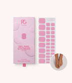 Pink Gellac Hibiscus Pink pedicure gel nail stickers in their box.