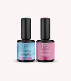 Pink Gellac Mermaid Blue effect coat set with two gel polish bottles.