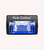 "Black UV nail lamp with blue light and the brand 'Pink Gellac' on it."