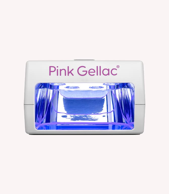 UV nail lamp from Pink Gellac with purple lighting.