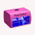A pink nail polish dryer with the text "Pink Gellac" on it, with a blue interior lighting.