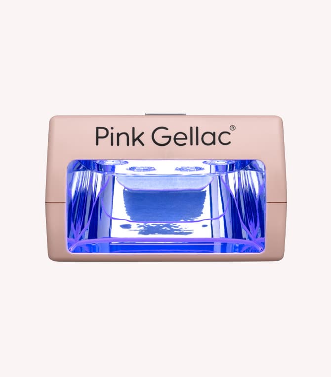 "A UV LED nail lamp from Pink Gellac with a blue light."