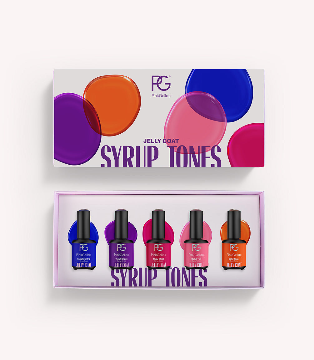 Pink Gellac Jelly Coat Set Syrup Tones contents.