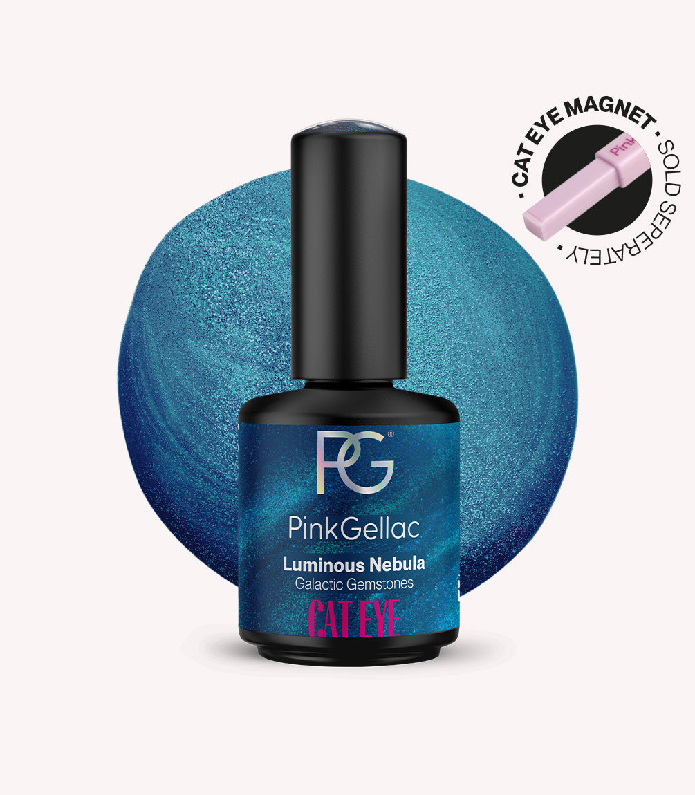 Pink Gellac Cat Eye Luminous Nebula gel polish bottle.