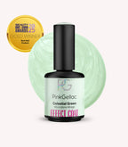 Pink Gellac Effect Coat Celestial Green gel polish bottle.