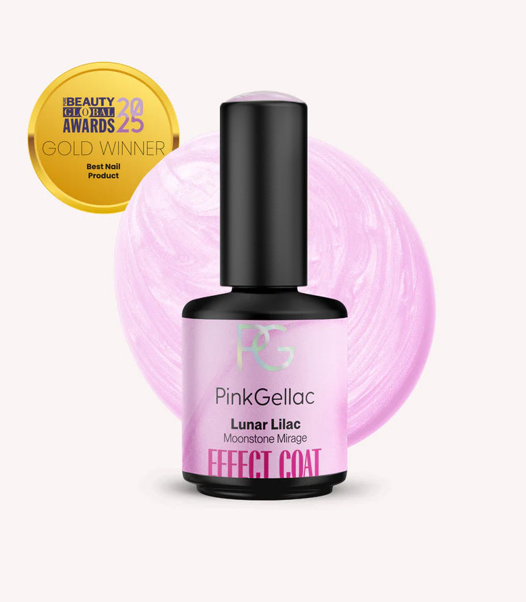 Pink Gellac Effect Coat Lunar Lilac gel polish bottle.