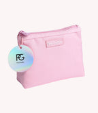 Pink Gellac pink cosmetic pouch.