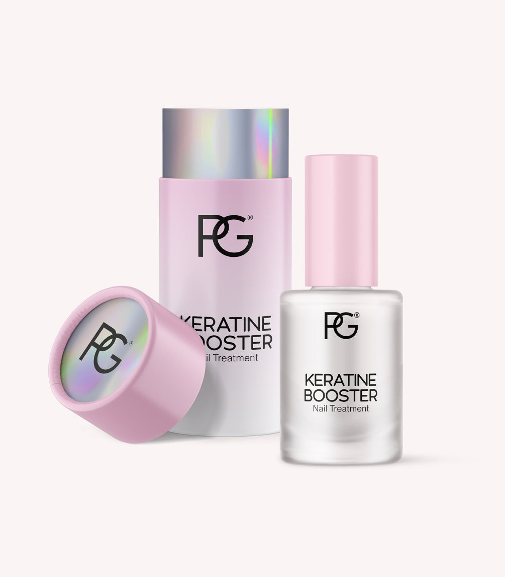 Close-up of Pink Gellac Keratin Booster.