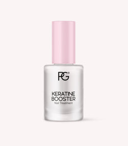 Pink Gellac Keratin Booster nail treatment bottle.