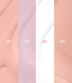 Swatches of the shades in the Pink Gellac Rubber Base Set.