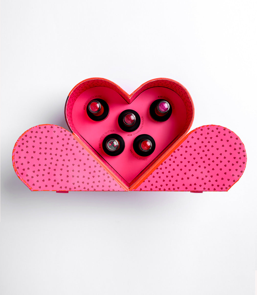 Pink Gellac Red Renaissance Set heart-shaped gift box.