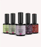 Swatches of the shades in the Pink Gellac Urban Elegance Set.