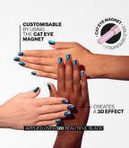 Pink Gellac cat eye magnet application guide.