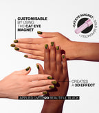 Pink Gellac cat eye magnet application guide.