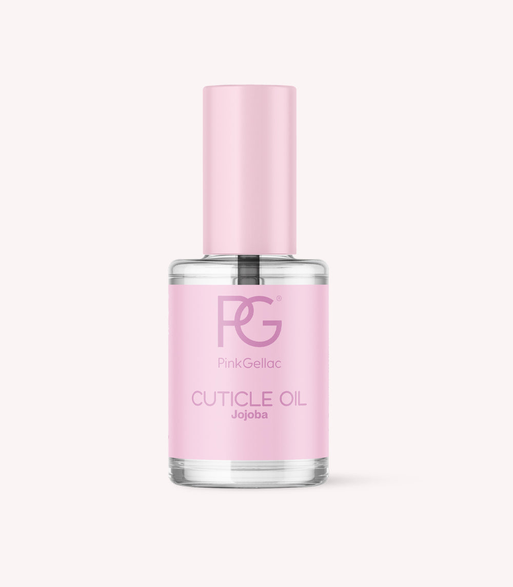 Pink Gellac Cuticle Oil Jojoba bottle.