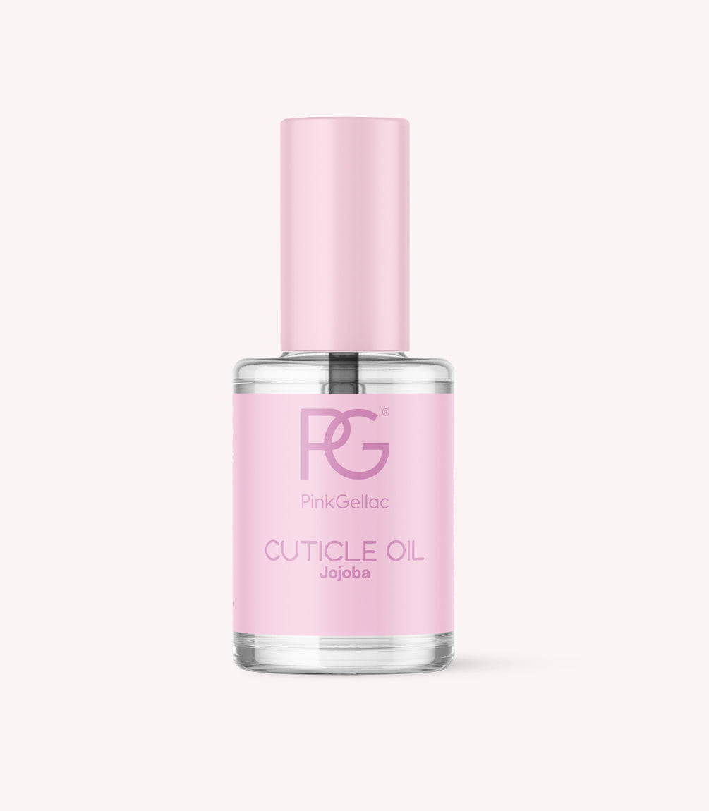 Pink Gellac Cuticle Oil Jojoba bottle.