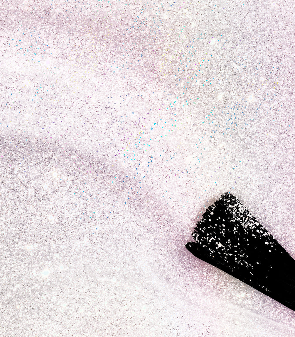 Close-up of Pink Gellac Effect Coat Holographic Glitter gel polish texture.