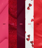 Swatches of the shades in the Pink Gellac Red Renaissance Set.
