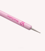 Pink nail dotting tool with metal tip and inscription "pinkGellac".