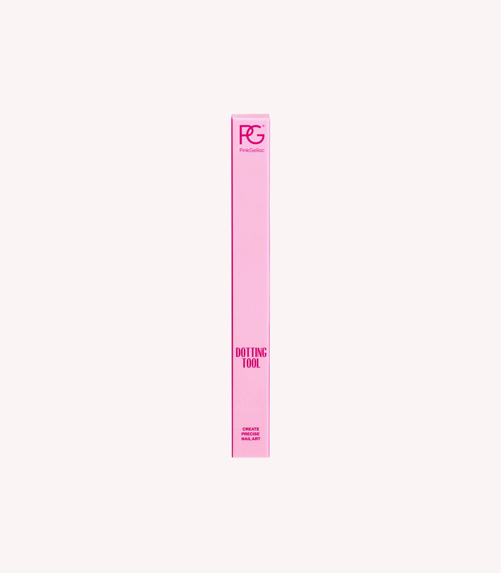 Pink box with the text "Pink Gellac Dotting Tool" for nail art.