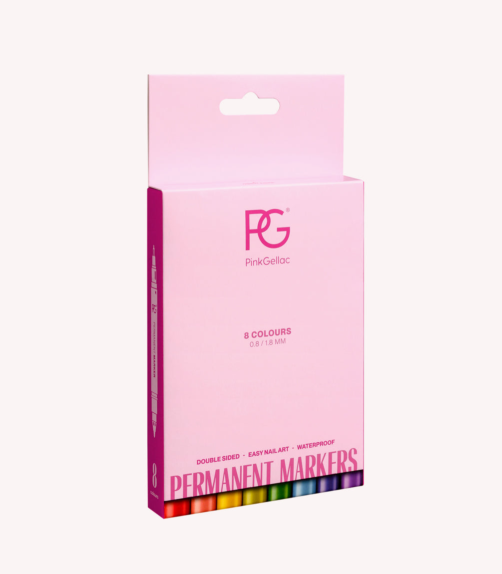 Nail Art Tools - Permanent Marker Set - Pink Gellac