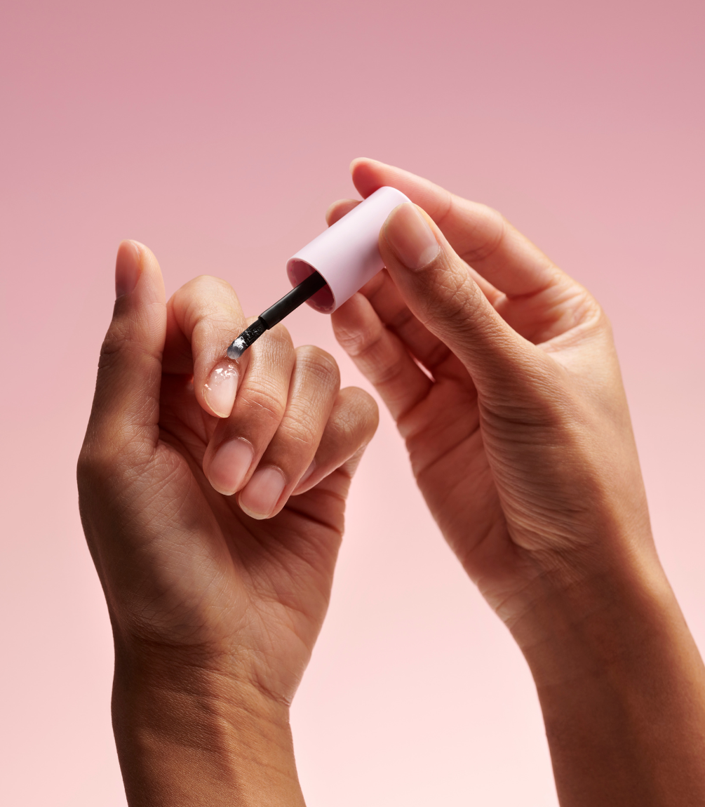 Close-up of Pink Gellac Nail & Cuticle Scrub.