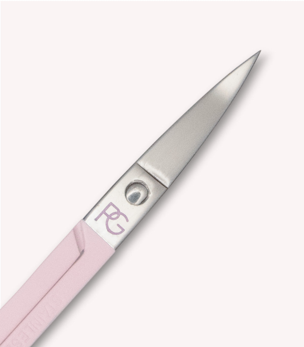 Close-up of the Pink Gellac Manicure Scissors.