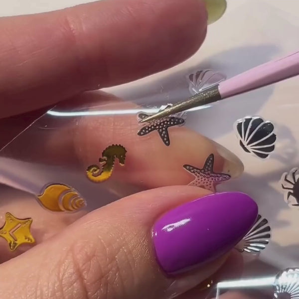 Stickers Autocollants Nail Art - Motif Fleurs Jaunes - Décoration Ongles